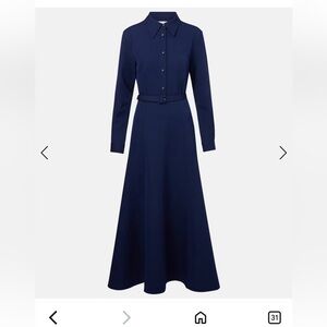 Roland Mouret Dark Blue Long Sleeve Dress